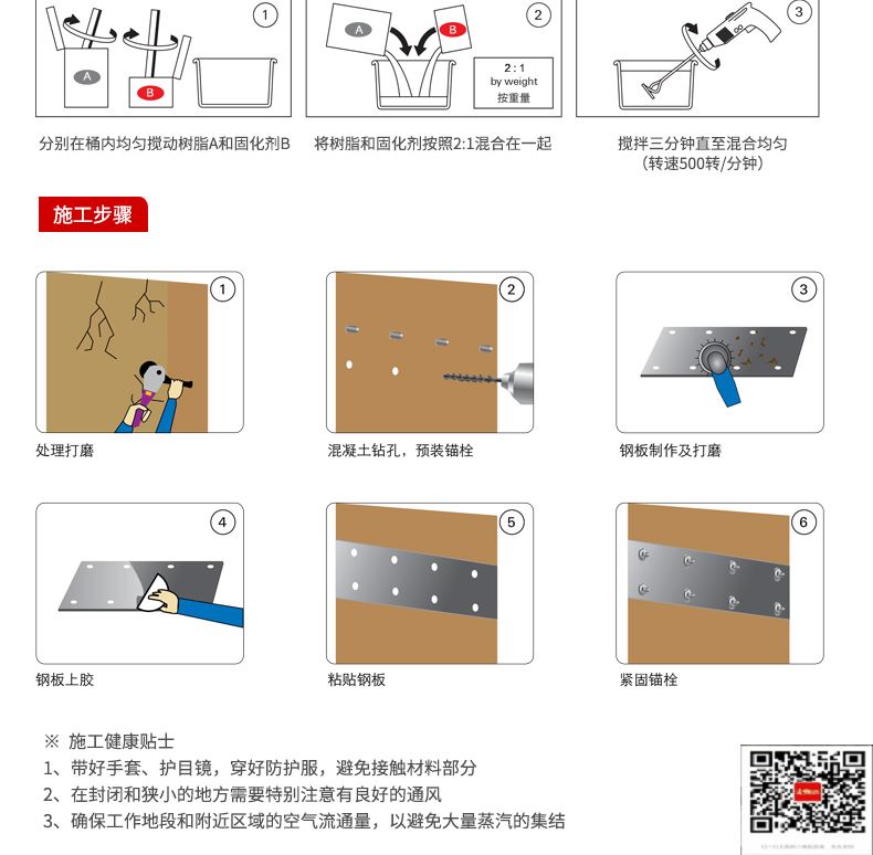 包钢碑林粘钢加固施工过程